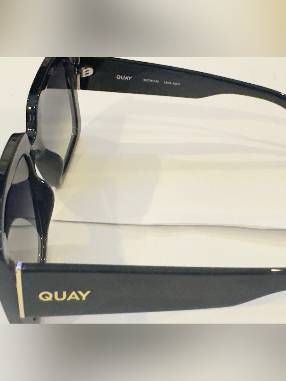 Quay Australia Black Frame Sunglasses with Gradient Green Lenses - Picture 4 of 6